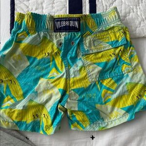 Vilebrequin Turquoise and Yellow Sailboat Swim Trunks